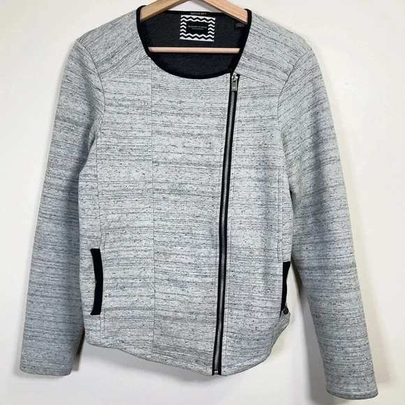 SCOTCH & SODA | MAISON SCOTCH GREY ZIP BLAZER JACKET - Picture 3 of 16